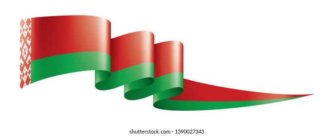 Belarus flag, vector illustration on a white background