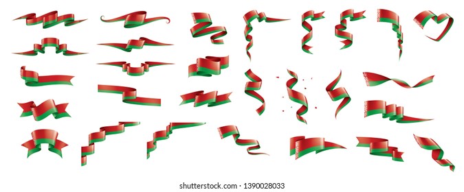 Belarus flag, vector illustration on a white background