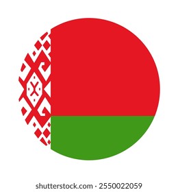 Ilustração do vetor da bandeira da Bielorrússia. Bandeira simples Bielorrússia ícone design emoji.