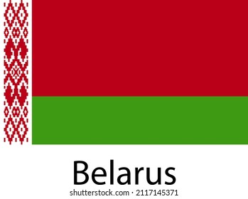 VECTOR DE BANDERA DE BIELORRUSIA PARA MEDIOS SOCIALES Y MEDIOS IMPRESOS