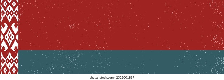 Belarus flag vintage Banner, vector design