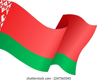 Belarus  flag wave  isolated  on png or transparent background,Symbol Belarus,template for banner,card,advertising ,promote,and business matching country poster, vector illustration