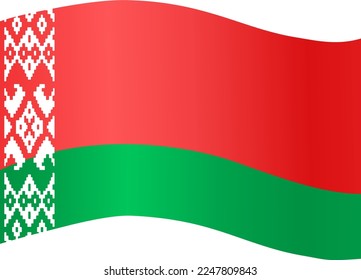 Belarus  flag wave  isolated  on png or transparent background,Symbol Belarus,template for banner,card,advertising ,promote,and business matching country poster, vector illustration