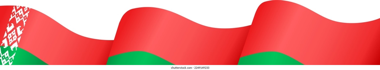 Belarus  flag wave  isolated  on png or transparent background,Symbol Belarus,template for banner,card,advertising ,promote,and business matching country poster, vector illustration