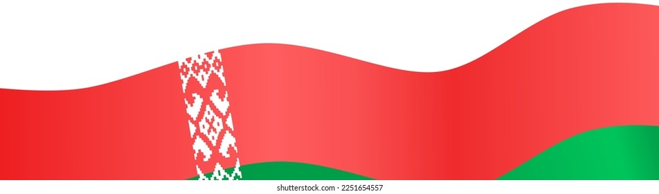 Belarus  flag wave  isolated  on png or transparent background,Symbol Belarus,template for banner,card,advertising ,promote,and business matching country poster, vector illustration