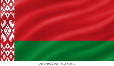 Belarus flag waving. Background. Vector