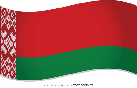 Belarus Flag Waving Design Vector