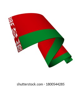 Belarus flag wavy abstract background. Vector illustration