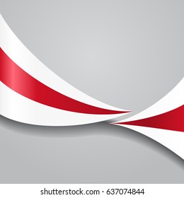 Belarus flag wavy abstract background. Vector illustration.