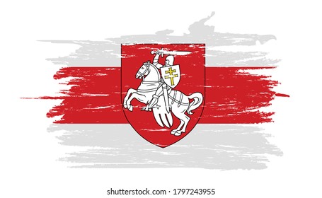 Belarus flags in illustration. Vector illustration