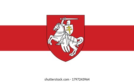 Belarus flags in illustration. Vector illustration