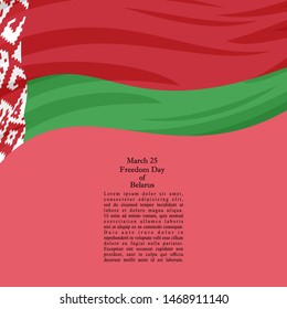 Belarus freedom day  vector illustration. Suitable for greeting card, poster and banner