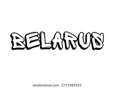 Belarus graffiti word Vector fuente
Palabra de fuente del Vector en un fondo blanco