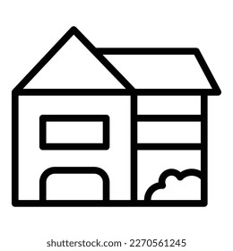 Belarus house icon outline vector. Tourism map. Culture folk