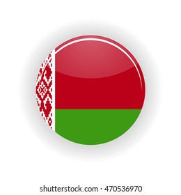 Belarus icon circle isolated on white background. Minsk icon vector illustration