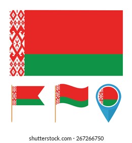 Belarus, icons for design with reference to a particular country. flag from the same series
