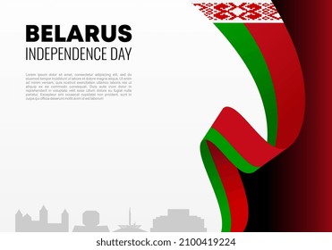 Belarus Independence day background banner poster for national celebration on July 3 rd.