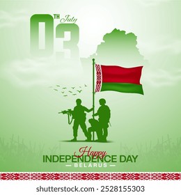 Dia da Independência de Belarus Dia da Independência de Belarus Anúncios criativos Design para Poster de Mídia Social