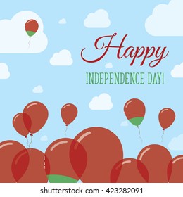 Belarus Independence Day Flat Patriotic Design. Belarusian Flag Balloons. Happy National Day Belarus Vector Patriotic Design. Celebration Balloons Patriotic Design.