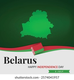 Belarus independence day vector illustration . Belarus Flag, National Day, National Flag, Creative Minimal Design Editable vector . belarus  banner design shape vector illustration