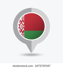 Belarus Location Pin Icon Vector Illustration