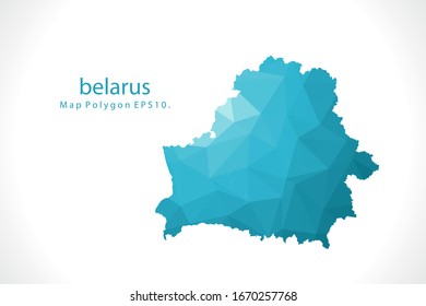 mapa belarús Resumen geométrico triangular degradado triangular de bajo estilo polo gráfico sobre fondo blanco