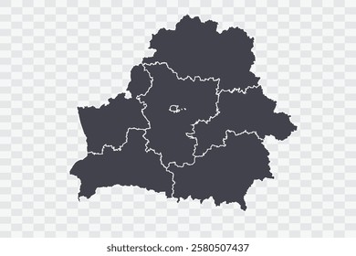 Belarus Map Anchor Color on White Background quality files Png