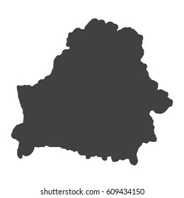 Belarus map in black on a white background. Vector illustration
