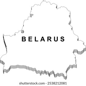Belarus Map Black and white 