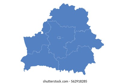 Belarus map blue color