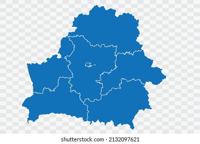 Belarus Map blue Color on Backgound png