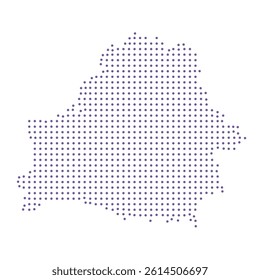 Belarus map dotted pattern design purple circle
