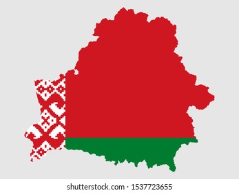 Belarus Map Flag Vector illustration eps 10