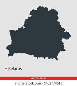 Belarus map flat icon, vector illustration on gray background