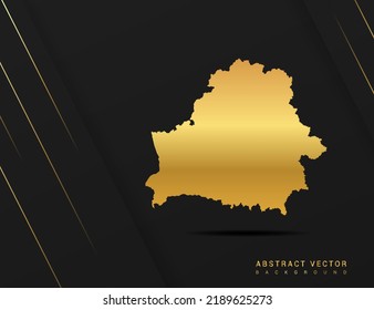 Belarus map of gold gradient style vector Illustration.