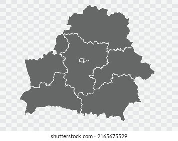 Belarus Map grey Color on Background png
