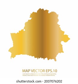 Belarus-Karte hoch detailliert auf weißem Hintergrund. goldene Farbverlauf-Farbe. Abstraktes Design, Vektorgrafik eps10