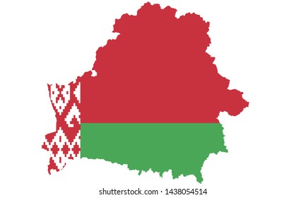 belarus map and his flag