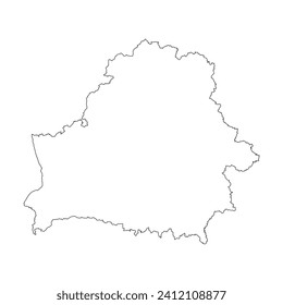 Diseño de ilustración de vector de icono de mapa de Bielorrusia
