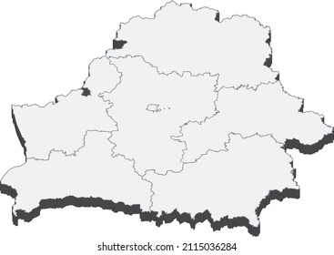 Belarus map isolated on a white background.