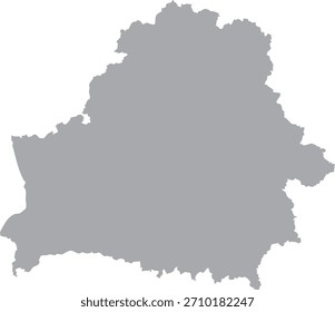 Belarus Map Isolated Silhouette Grey Vector Map Editable