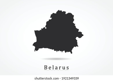 Belarus-Karte auf weißem Hintergrund - Vektorgrafik10
