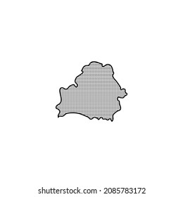Belarus Map on white background-vector thin line icon. Free Vector