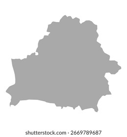 Belarus map outline – simple gray country vector