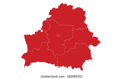 Belarus map red color