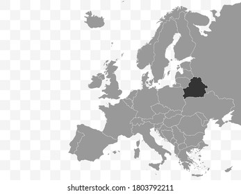 Belarus map - Republic of Belarus. Europe. Vector illustration.