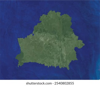 Belarus map with satellite view design style.