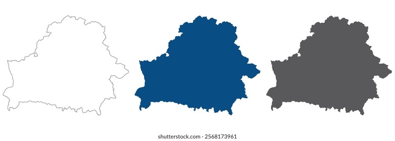 Belarus map. Map of Belarus in set color