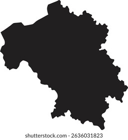 Estilo de vetor da silhueta do mapa de Belarus com fundo branco