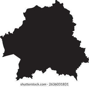 Belarus map silhouette vector style with white background
